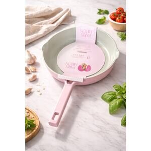 Paris Hilton Pink Ceramic Nonstick Fry Pan 11” Skillet Kitchen Cookware New